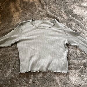 Women's Ribbed Green top